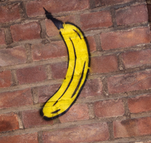 Gesprayte Banane von Thomas Baumgärtel